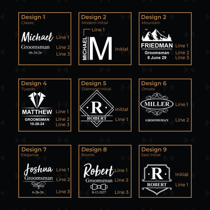 Groomsmen Personalized 50 Caliber Ammo Box with Pint Glasses Set - 3pc
