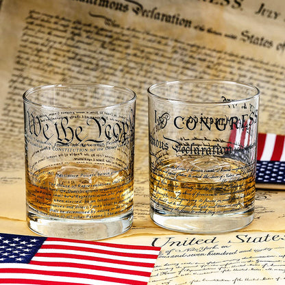 Constitution & Declaration Whiskey Glass Set - 2pc