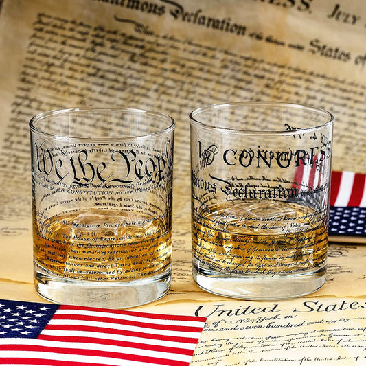 Constitution & Declaration Whiskey Glass Set - 2pc