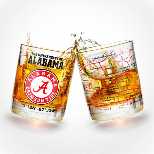 University of Alabama Whiskey Glass Set - 2pc