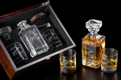 Godmother Personalized Classic Whiskey Decanter with Glasses Gift Set