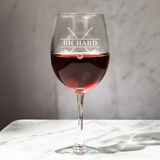 Golf Personalized Wine Glass