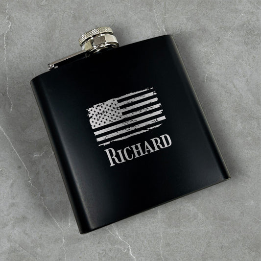 Patriotic Personalized Flask