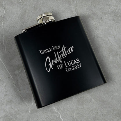 Godfather Padrino Personalized Metal Flask