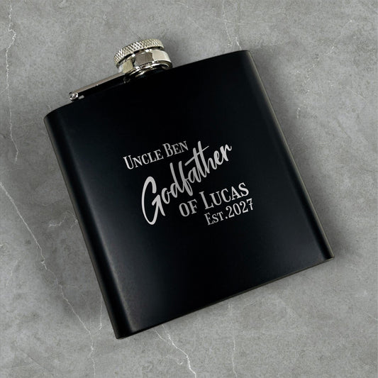 Godfather Padrino Personalized Metal Flask