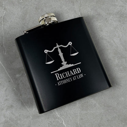 Lawyer Personalized Metal Flask