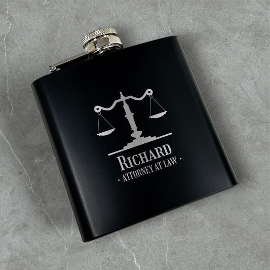 Lawyer Personalized Metal Flask