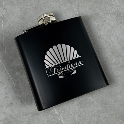 Seashell Personalized Metal Flask