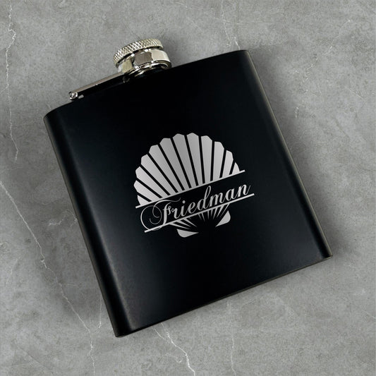 Seashell Personalized Metal Flask