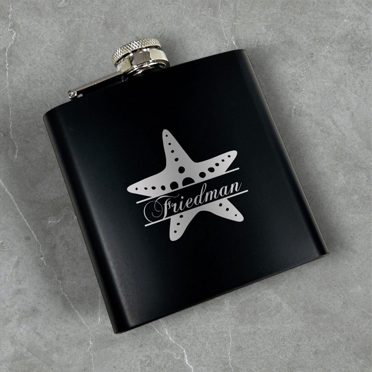 Starfish Personalized Metal Flask