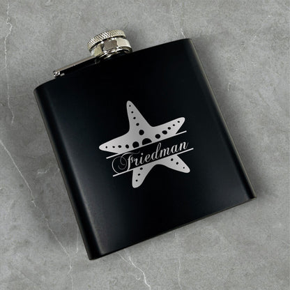 Starfish Personalized Metal Flask