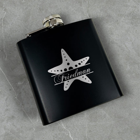 Starfish Personalized Metal Flask