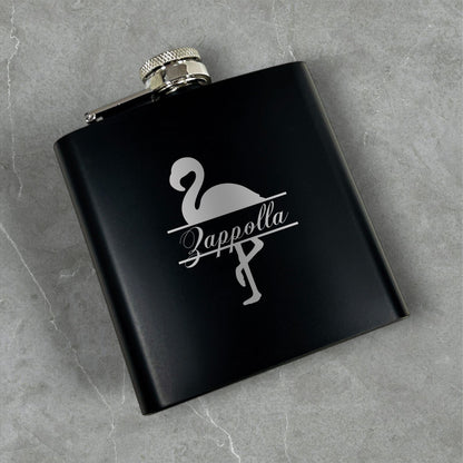 Flamingo Personalized Metal Flask