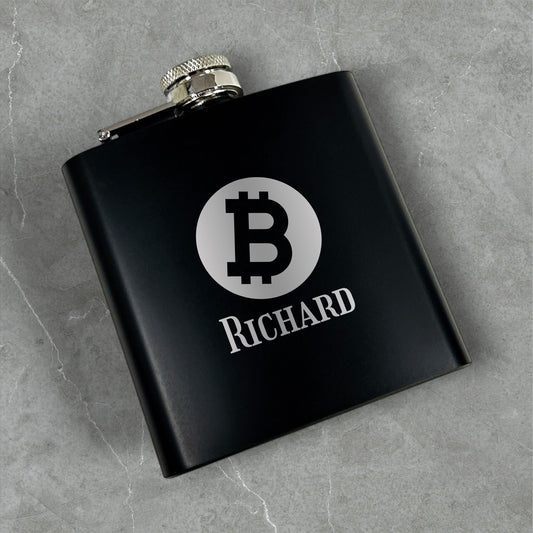Bitcoin Crypto Personalized Metal Flask
