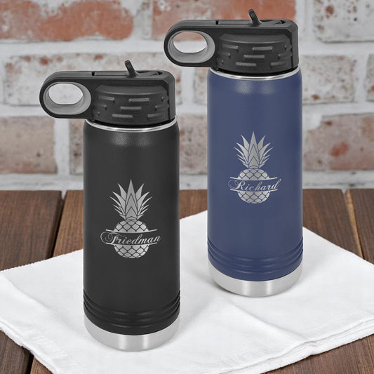 Pineapple Personalized 20 oz Insulated Water Bottle