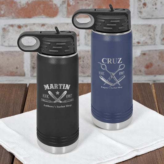 Barber Personalized 20 oz Insulated Water Bottle