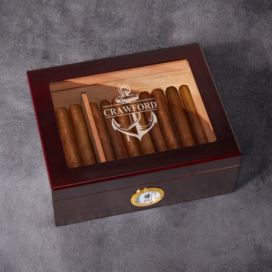 Anchor Personalized Cigar Humidor 50 Count