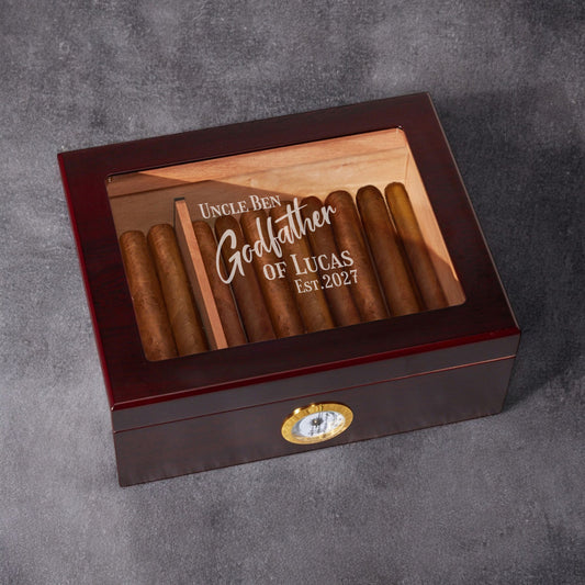 Godfather Padrino Personalized Cigar Humidor 50 Count