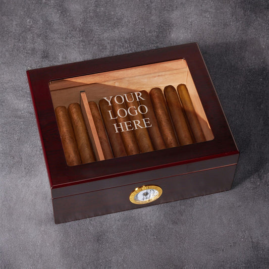 Custom Logo Personalized Cigar Humidor 50 Count
