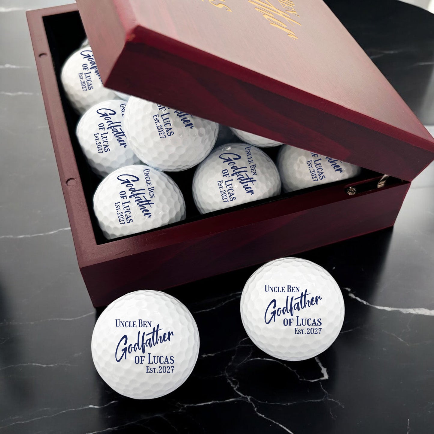 Godfather Padrino Personalized Golf Ball Gift Set
