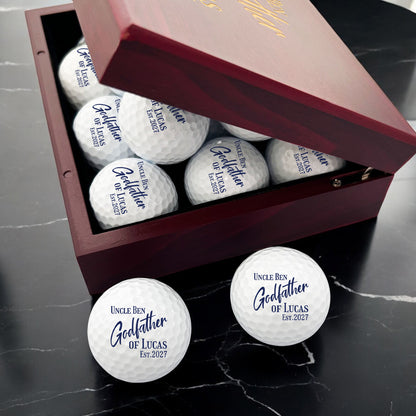 Godfather Padrino Personalized Golf Ball Gift Set