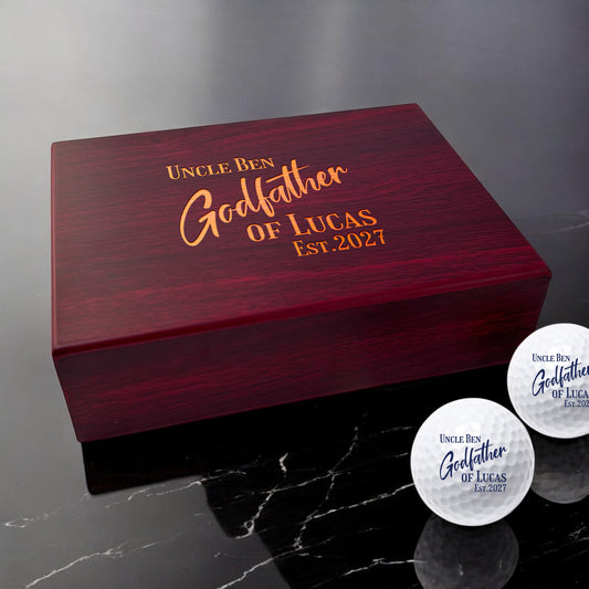 Godfather Padrino Personalized Golf Ball Gift Set