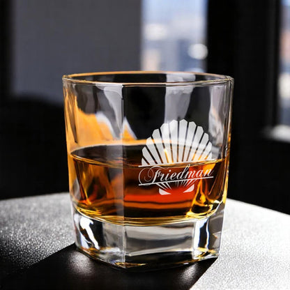 Seashell Personalized Square Whiskey Glass