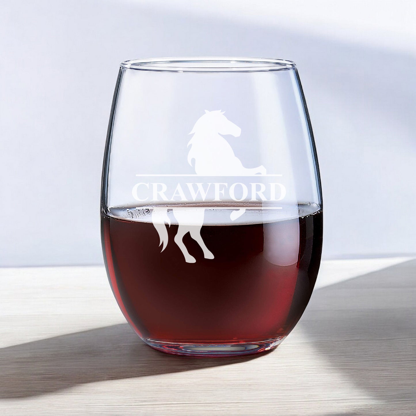Equestrian Horse Personalized Wine Glass