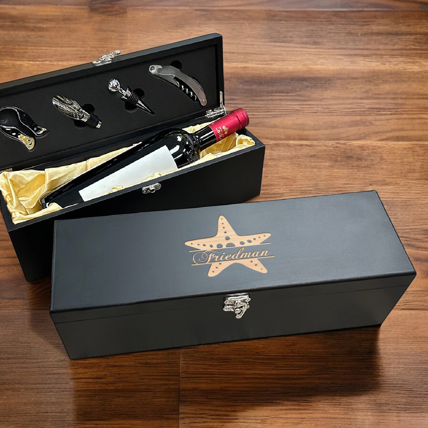 Starfish Personalized Wine Gift Box Set