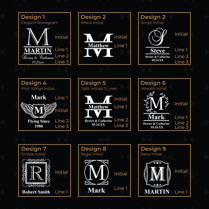 Monogram Personalized Beer Mug Glass Set - 4pc