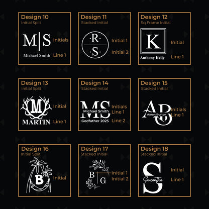 Monogram Personalized Metal Flask