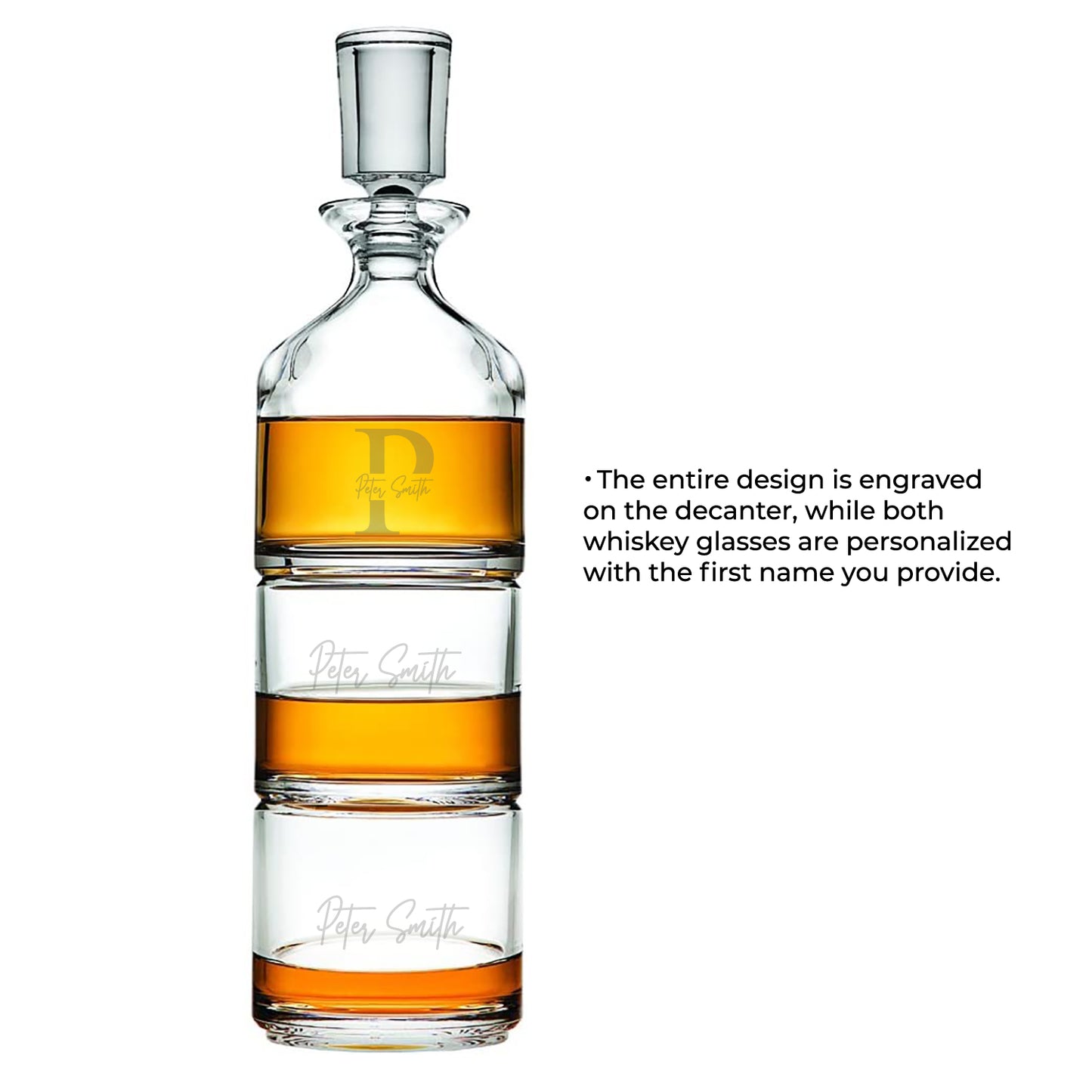 Medical Professionals Personalized Duet 8.5 oz. Stacking Decanter Set