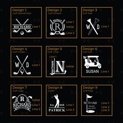 Golf Personalized Leather Poker Gift Set