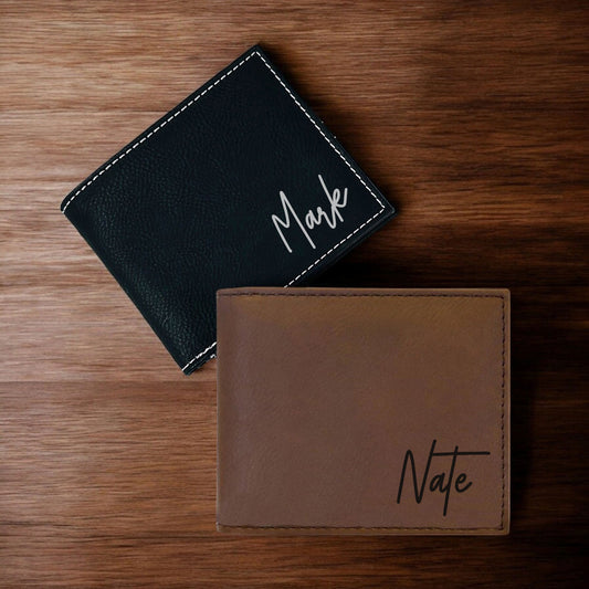 Signature Collection Personalized Leather Bi-Fold Wallet