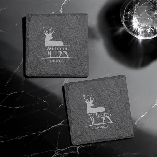 Hunting Personalized Slate Coasters, Set of 4