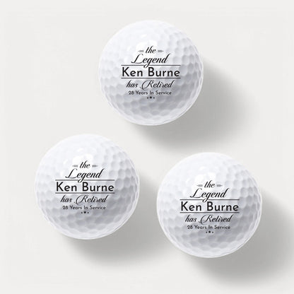 The Legend Has Retired Personalized Golf Ball Gift Set