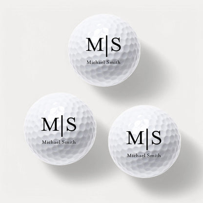 Monogram Personalized Golf Ball Gift Set