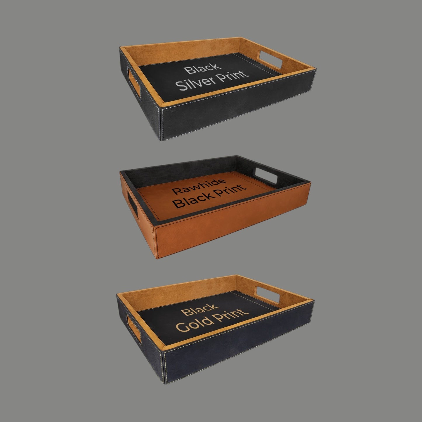 Firefighter Personalized Rectangle Leather Serving Tray