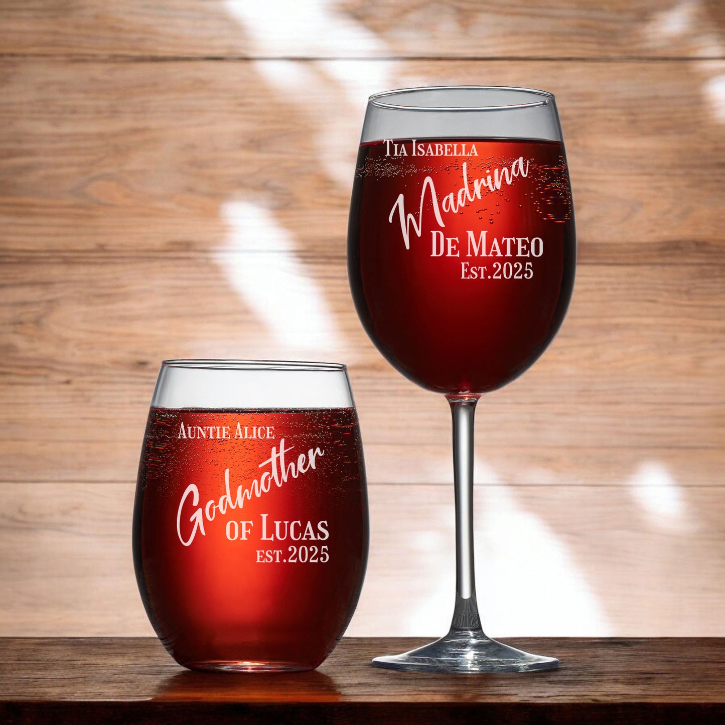 Godmother Personalized Wine Glass