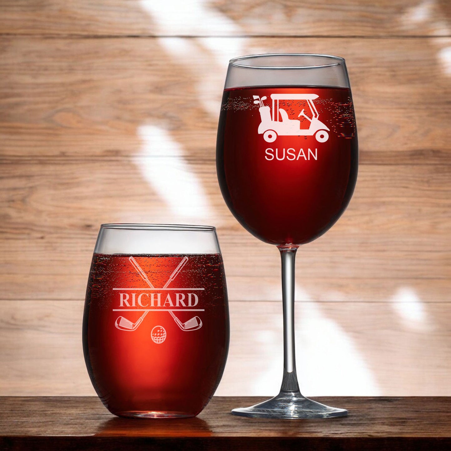 Golf Personalized Wine Glass