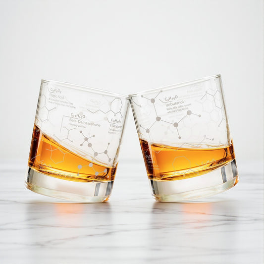 Science of Whiskey Engraved Whiskey Glass Gift Set - 2pc