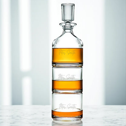 Signature Collection Personalized Duet 8.5 oz. Stacking Decanter Set