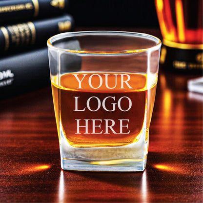 Custom Logo Personalized Square Whiskey Glass