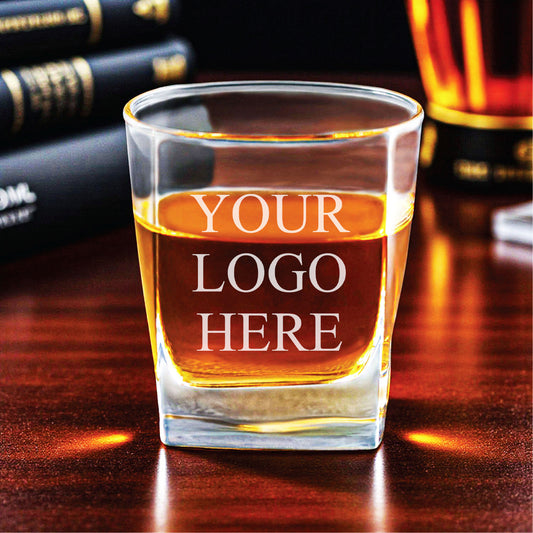 Custom Logo Personalized Square Whiskey Glass