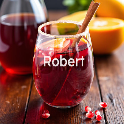 Personalized Stemless 21 oz Wine Glass, Set of 4